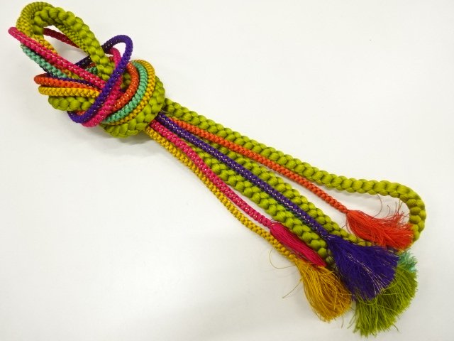 JAPANESE KIMONO / HAND-TIED OBIJIME CORD
